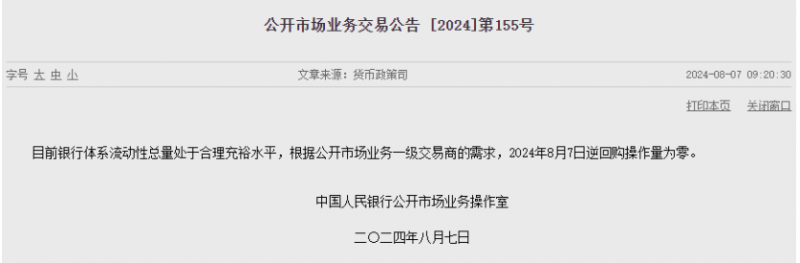 央行年内首次零逆回购释放强信号, 利率调控方式渐变 央行年内首次零逆回购释放强信号, 利率调控方式渐变