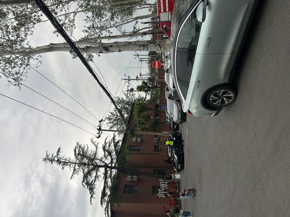 因市集客流量较大，离开郎园station等车需要排队 李凯旋摄.jpg